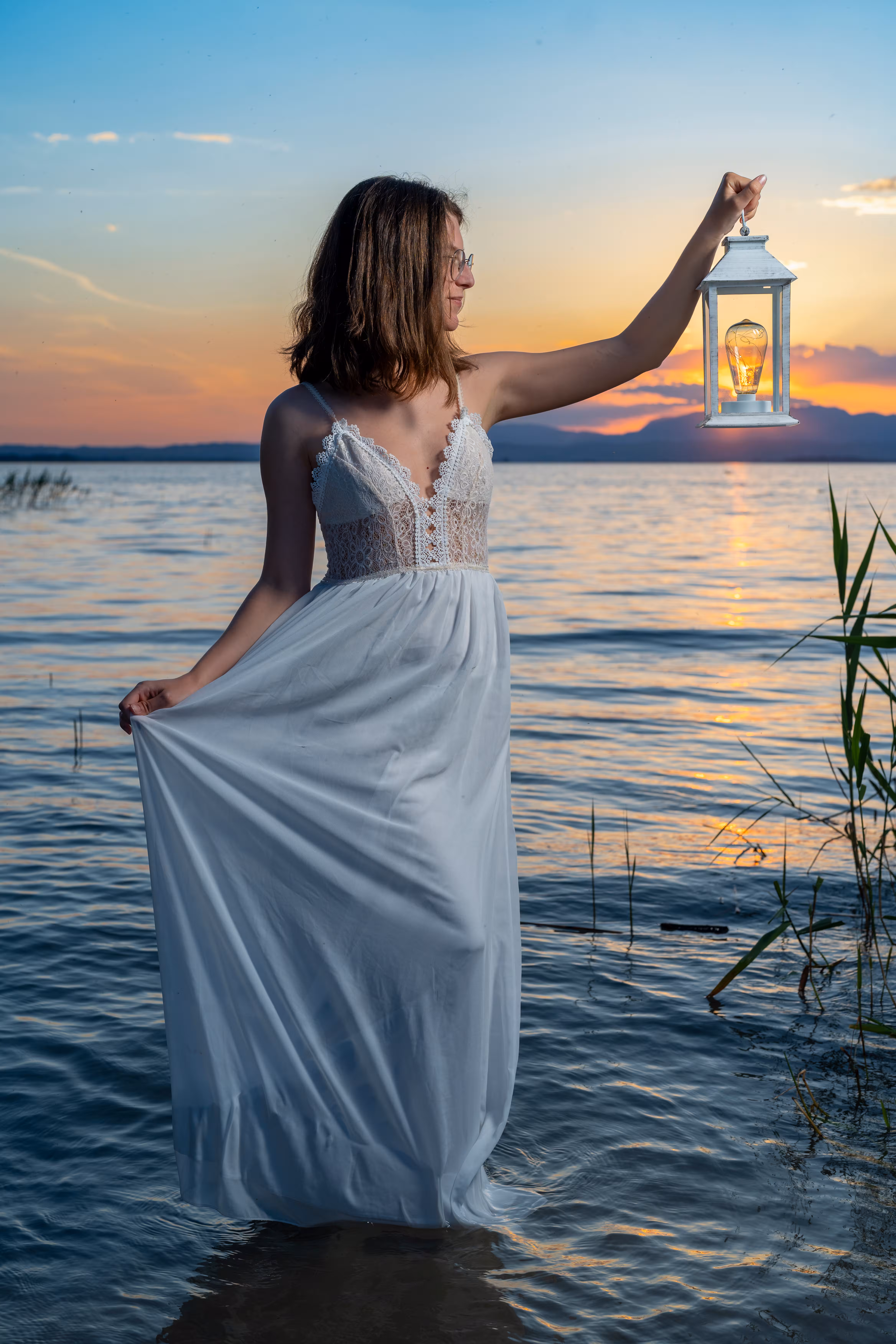 Peaceful moment of self-reflection